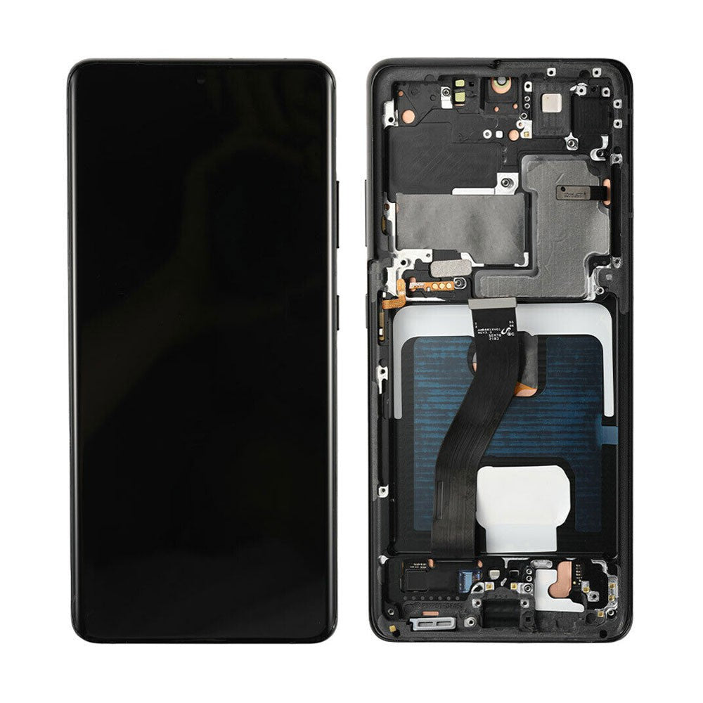 Samsung Galaxy S21 Ultra 5G G998B Red OLED Screen Replacement Digitizer with Frame-Phantom Black Samsung Galaxy S21 Ultra 5G G998B Red OLED Screen Replacement Digitizer with Frame-Phantom Black